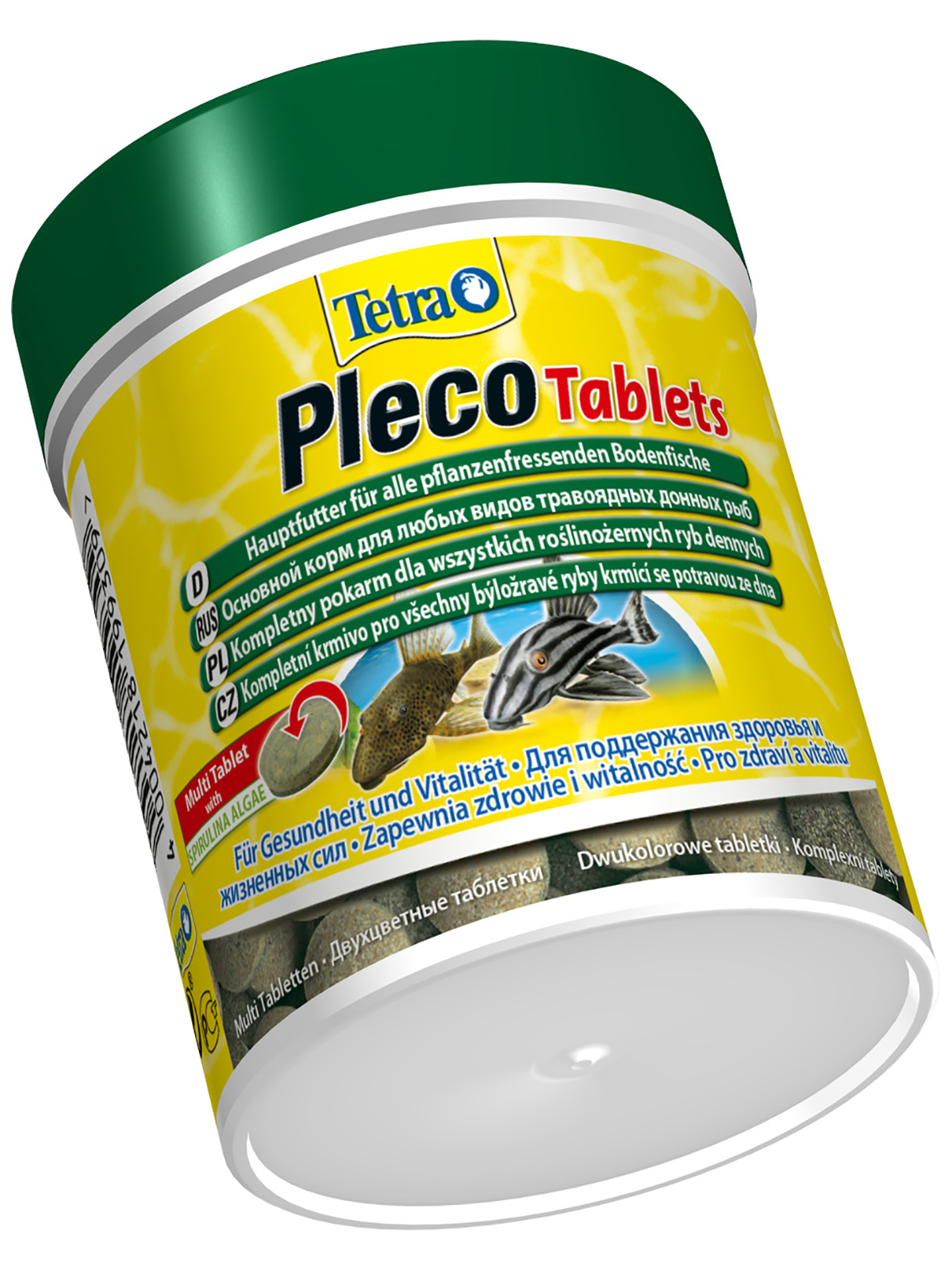 TetraPlecoTablets корм со спирулиной для сомов и донных рыб 275 таб.