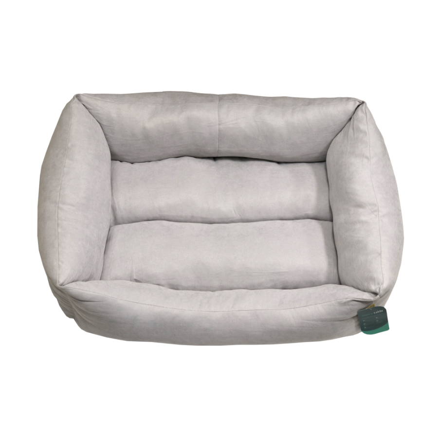 STORYTAILS Лежанка MUSHU прямоугольная из велюра Серый S  60 x 50 x 19 см