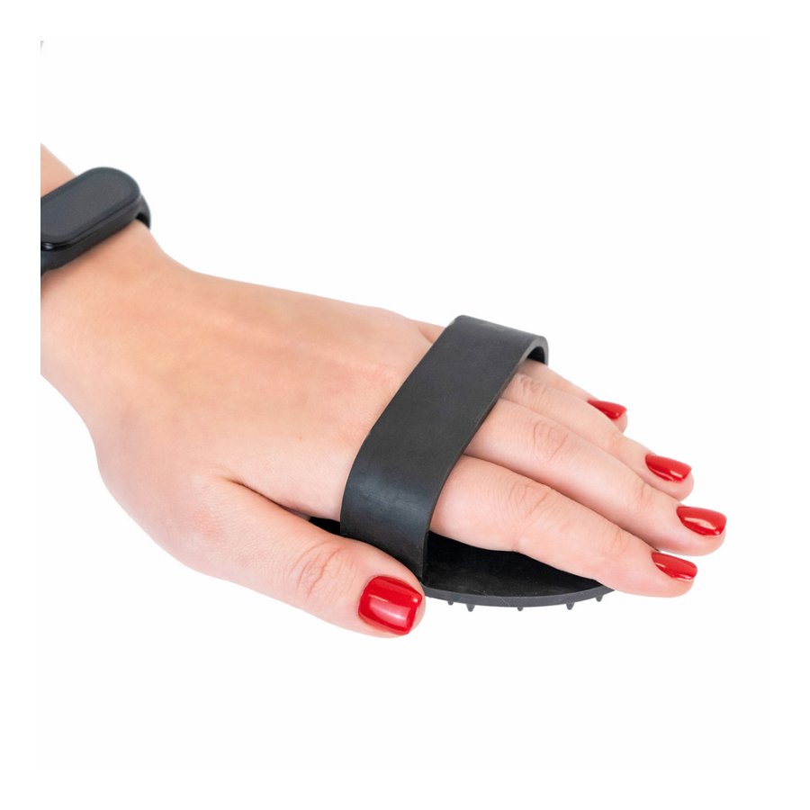 Моськи-Авоськи Расческа щётка-чесалка массажная, резиновая, 9х13хh4 см, цвет чёрный