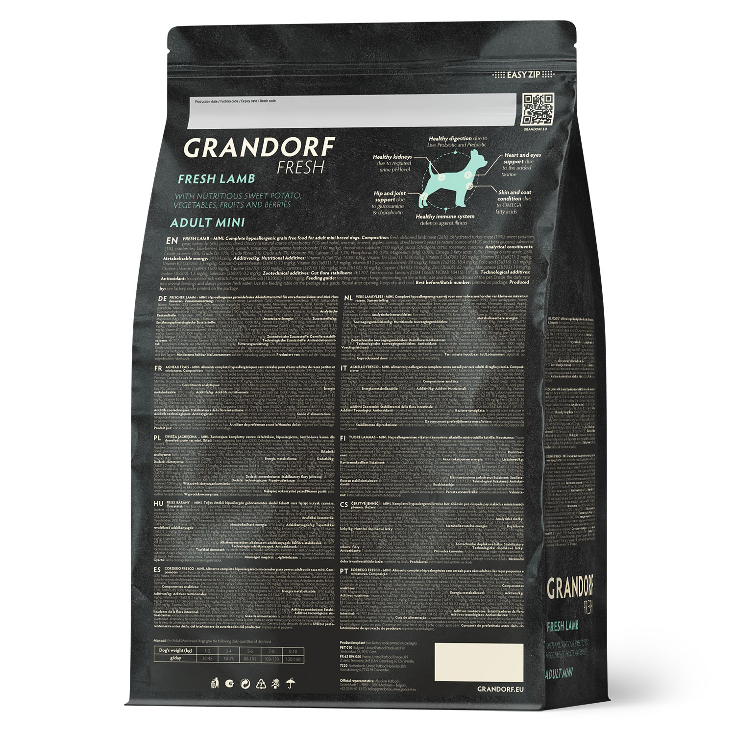 Grandorf Fresh Grandorf Сухой беззерновой корм для мелких собак с ягненком 3 кг 5407007852789