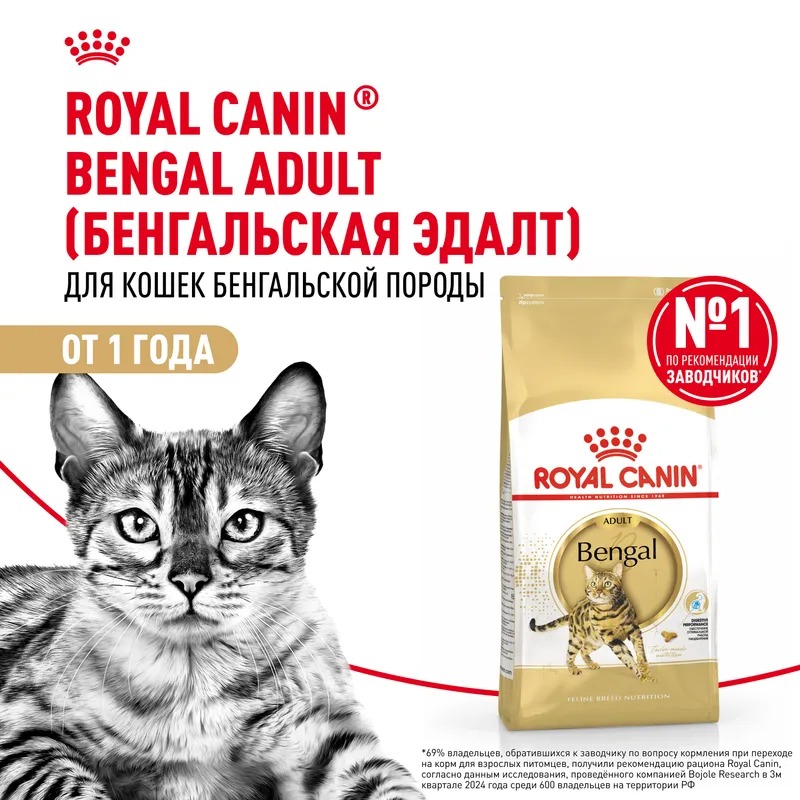 Royal Canin Bengal Adult Сухой корм для взрослых кошек бенгальской породы 2 кг
