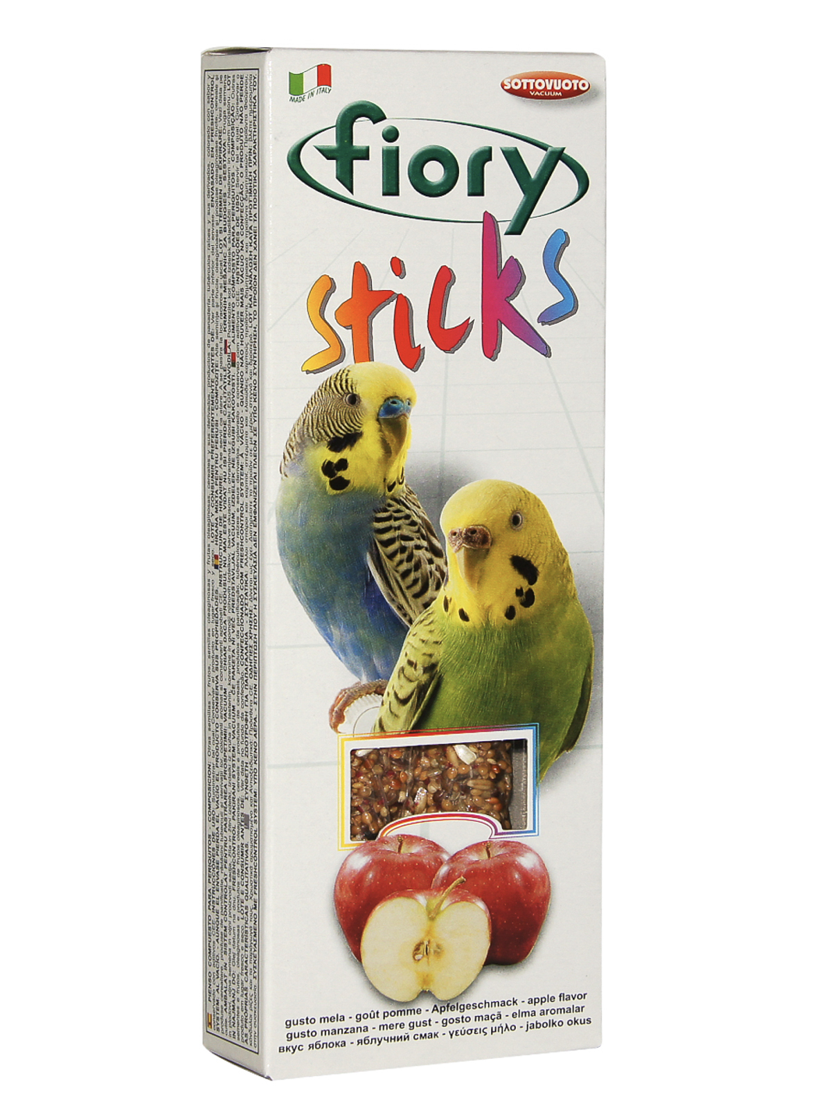 Лакомство Fiory Sticks палочки для попугаев, с яблоком 2х30 г