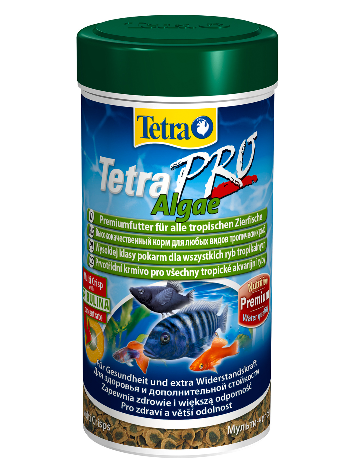 TetraPro Algae Crisps раст.корм для всех видов рыб в чипсах 250 мл