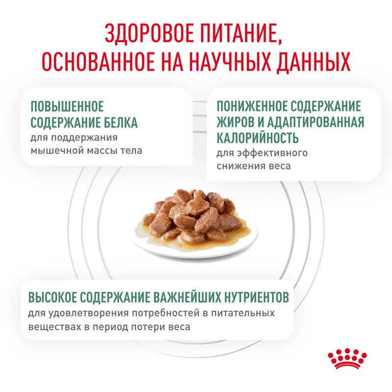 Влажный корм Royal Canin Satiety Weight Management для кошек, рекомендуемый для снижения веса 85гр