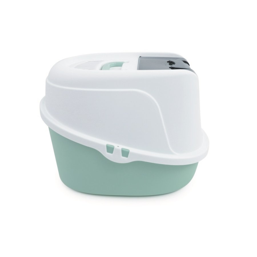 M-PETS ЭКO TIMA Туалет-бокс  для кошек, цвет морская волна, размер M, 52.3x39.7x38 см