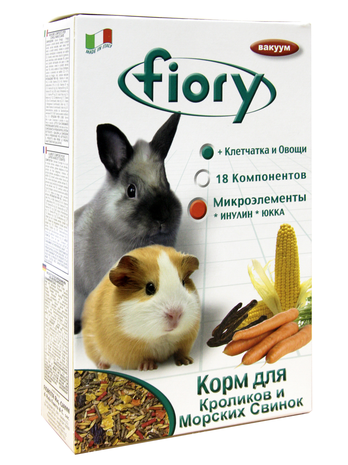 Корм Fiory Conigli e cavie для морских свинок и кроликов 850 г