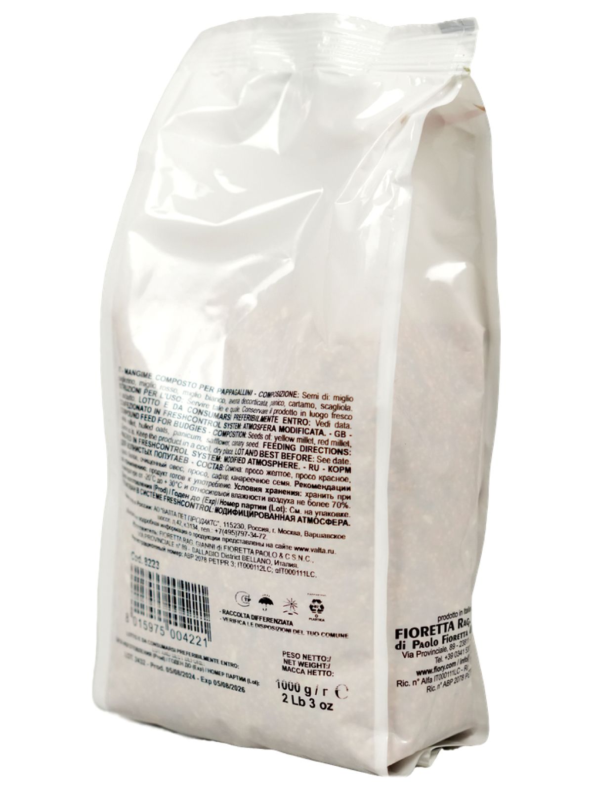 Корм Fiory Pet Paradise для волнистых попугаев 1 кг