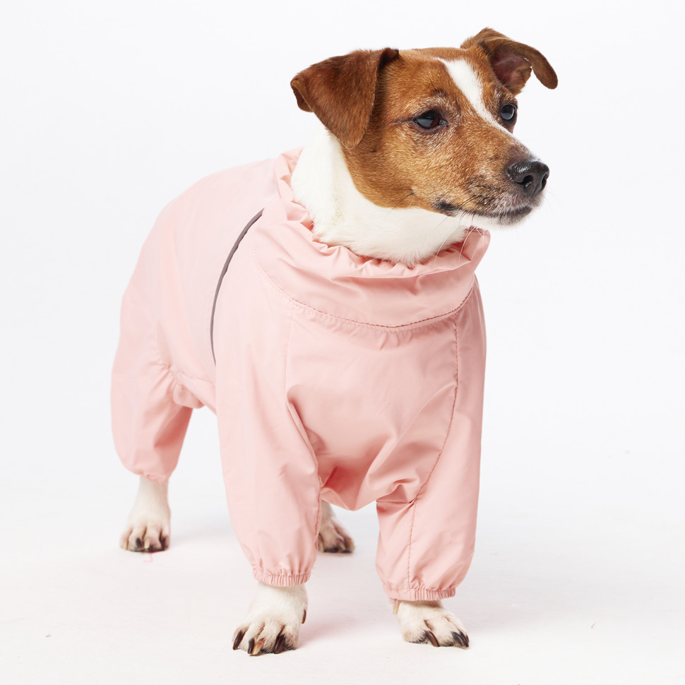 Дождевик LionPets ДЖЕК РАССЕЛ LPK-9225-121 на девочку Цвет: Пудровый (девочка (спинка 38 см, обхват шеи 31-42, обхват груди 50-56))