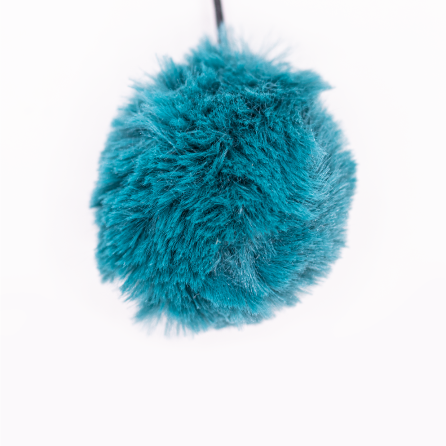 Моськи-Авоськи Игрушка-дразнилка  Удочка шуршик  4 см, на резинке 70 см, бирюзовая