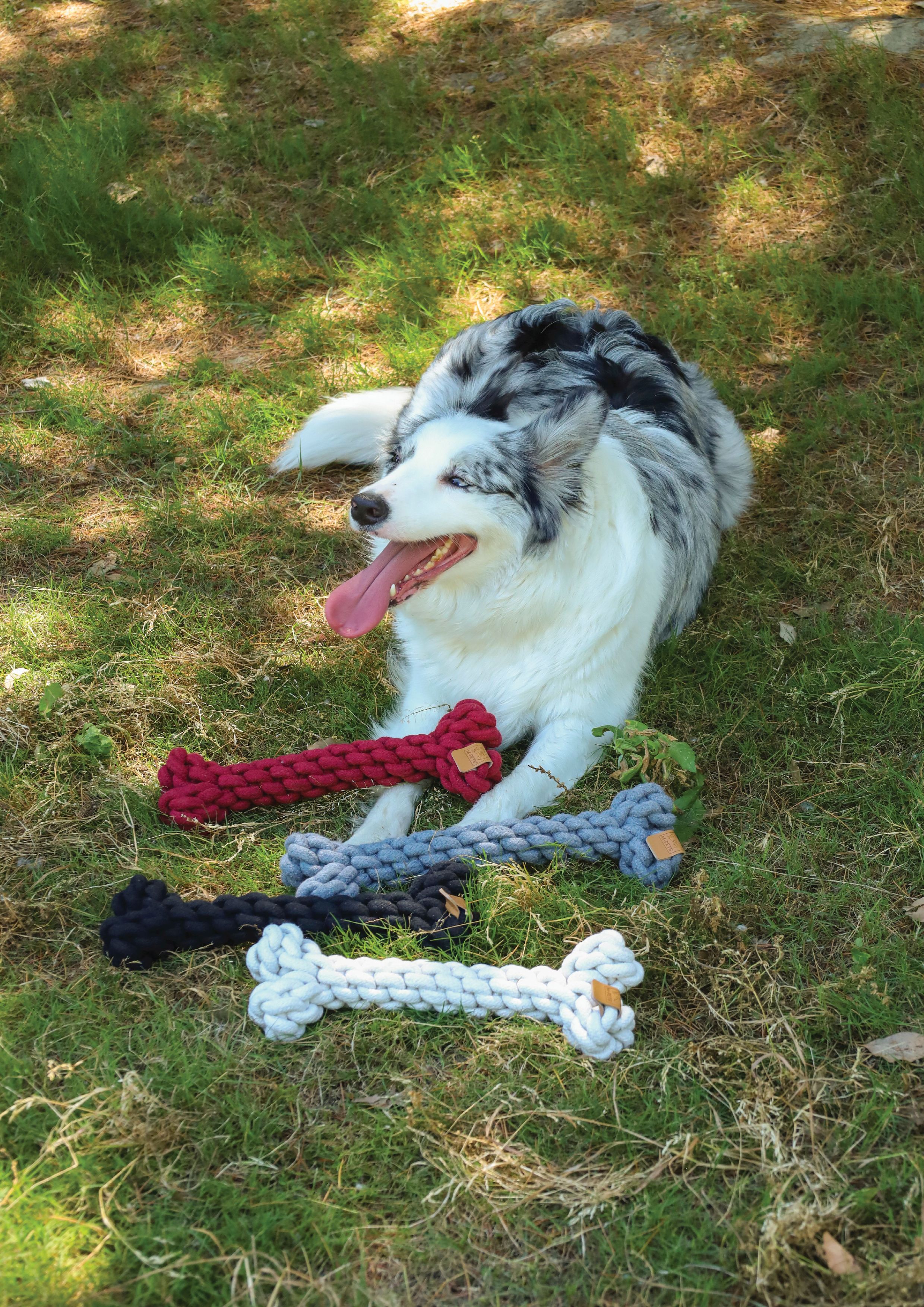 Игрушка для собак косточка белая 30 см (хлопок) Mpets 10648801