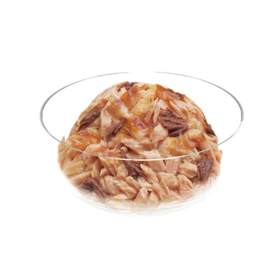 INABA CIAO Kin no dashi Влажный корм для кошек, тунец Магуро и тунец Кацуо с крабом сурими,  60 г