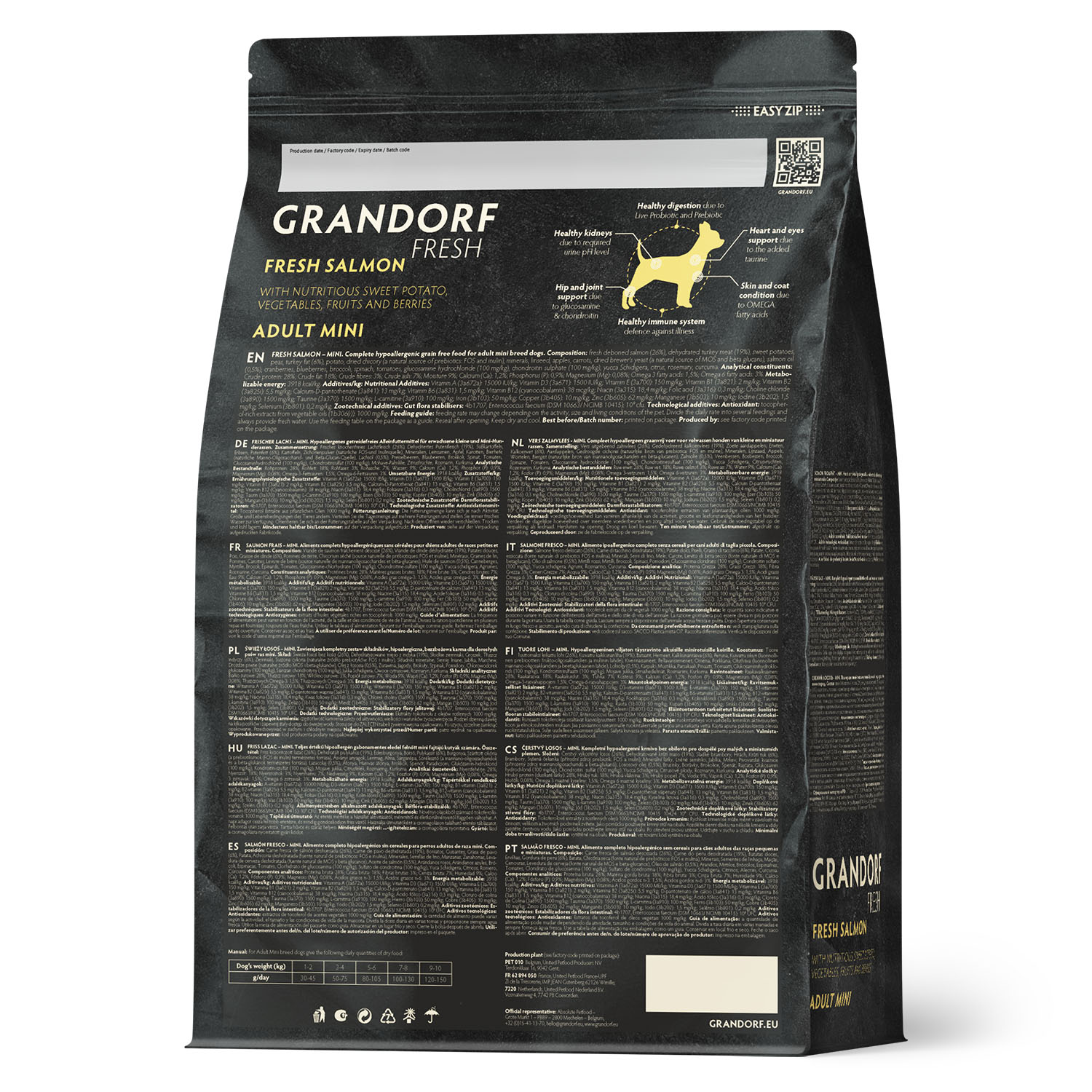 Grandorf Fresh Grandorf Сухой беззерновой корм для мелких собак с лососем 3 кг 5407007852826
