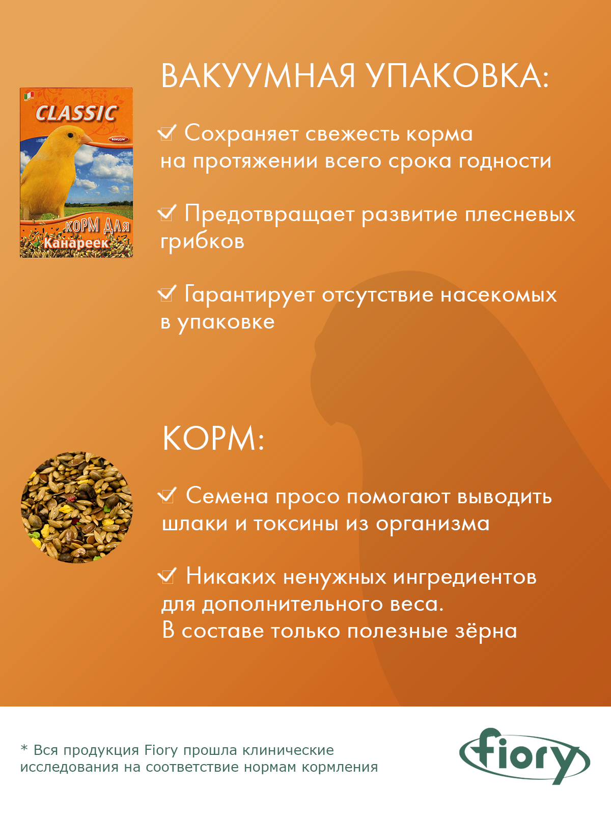 Корм Fiory Classic для канареек, 400 г