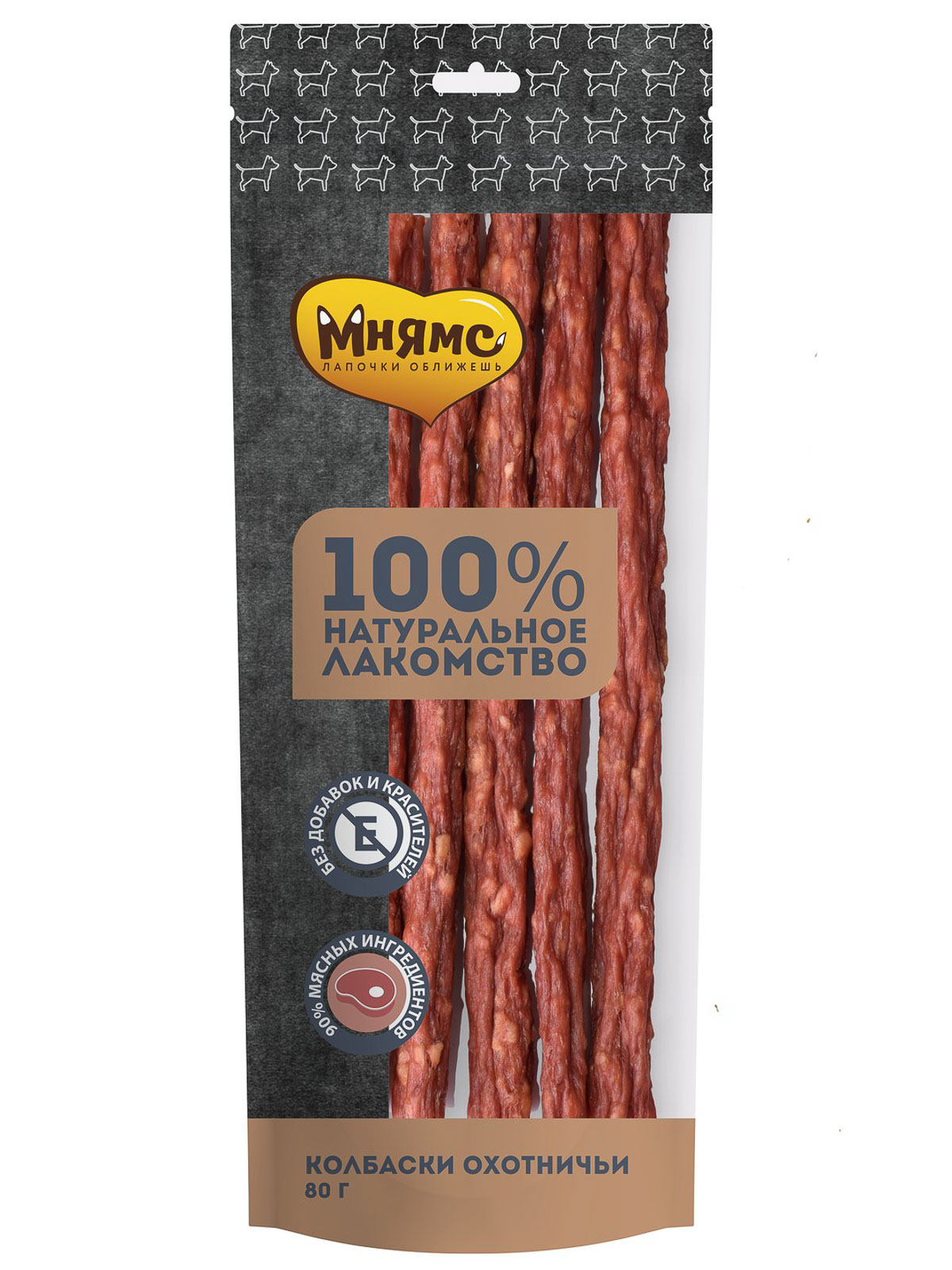 Лакомство Мнямс На каждый день для собак Колбаски охотничьи 80 г