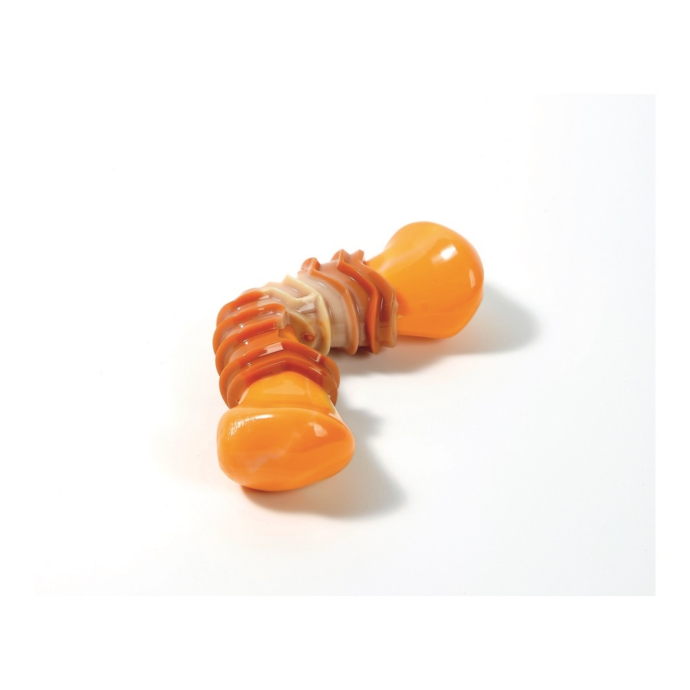 Игрушка для собак Карнивор кость бумеранг, вкус бекона, желтая 12.5 x 6.1 x 3.7 см MPets 10650299