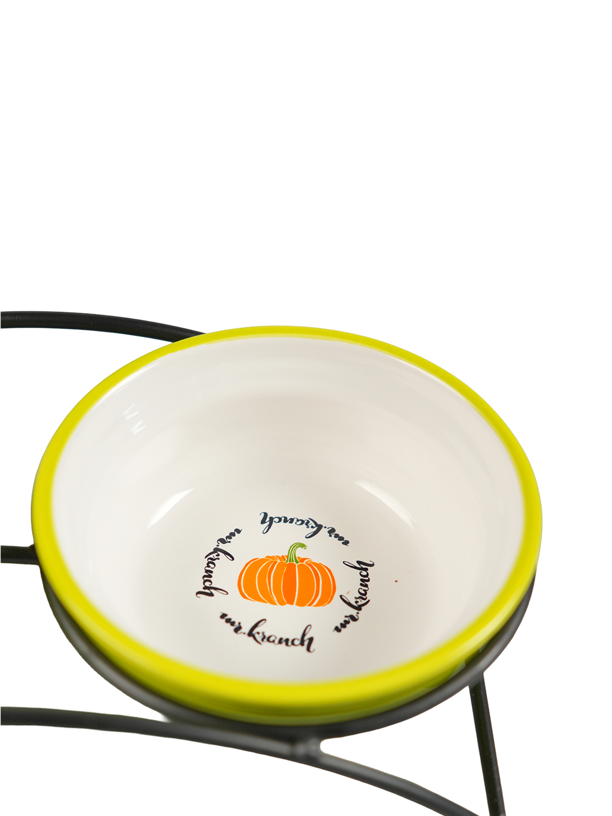 Миски Mr.Kranch на подставке для собак и кошек двойные 2x290 мл летние овощи, салатовые