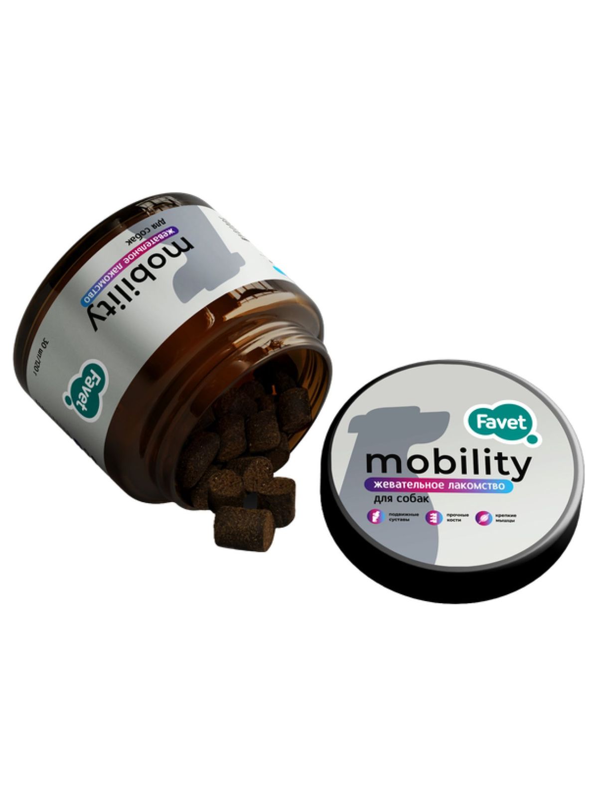 Favet Mobility Функциональное лакомство для мышц и суставов для собак, 120г