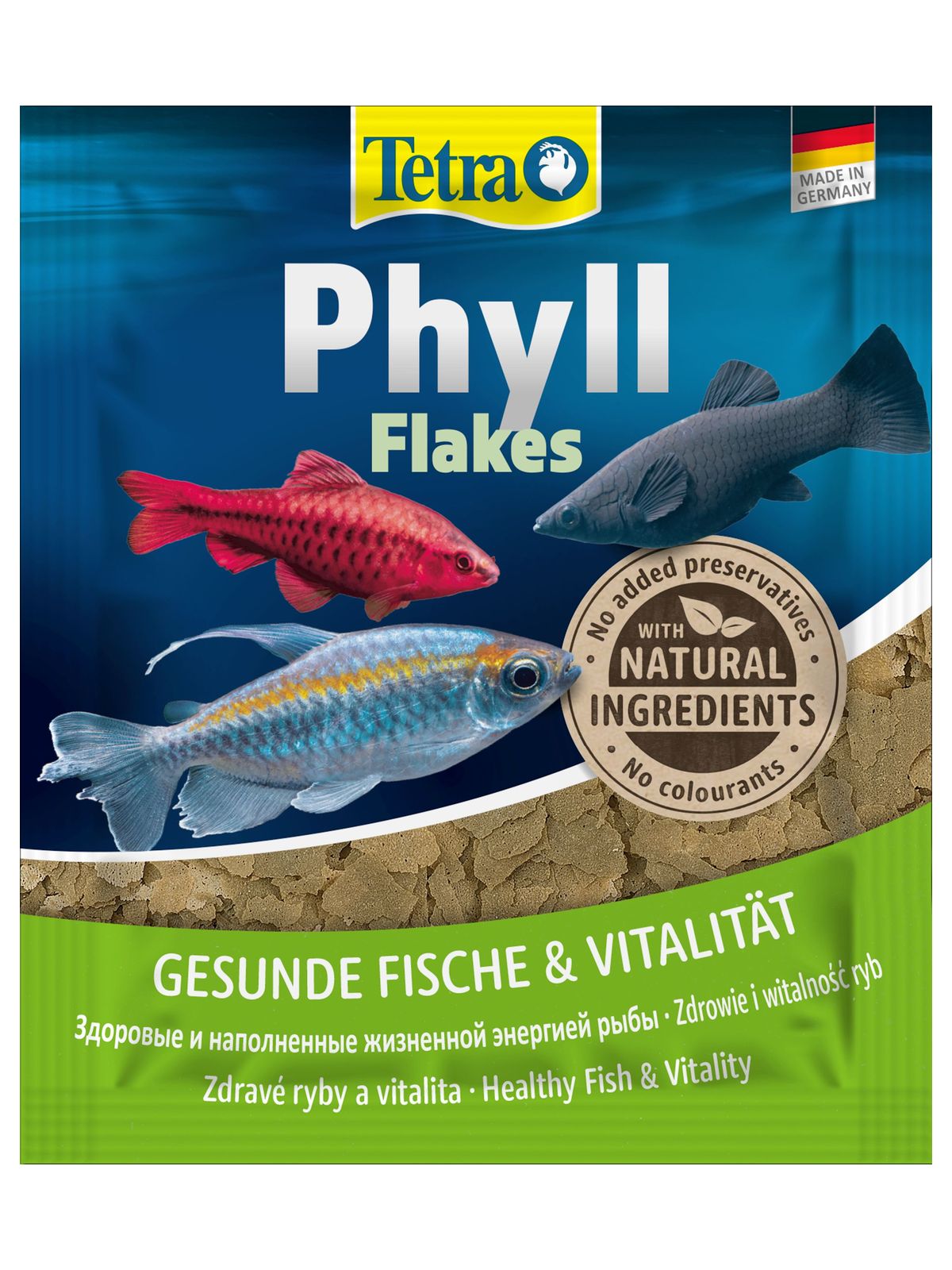 TetraPhyll корм для всех видов рыб растительные хлопья 12 г (sachet)