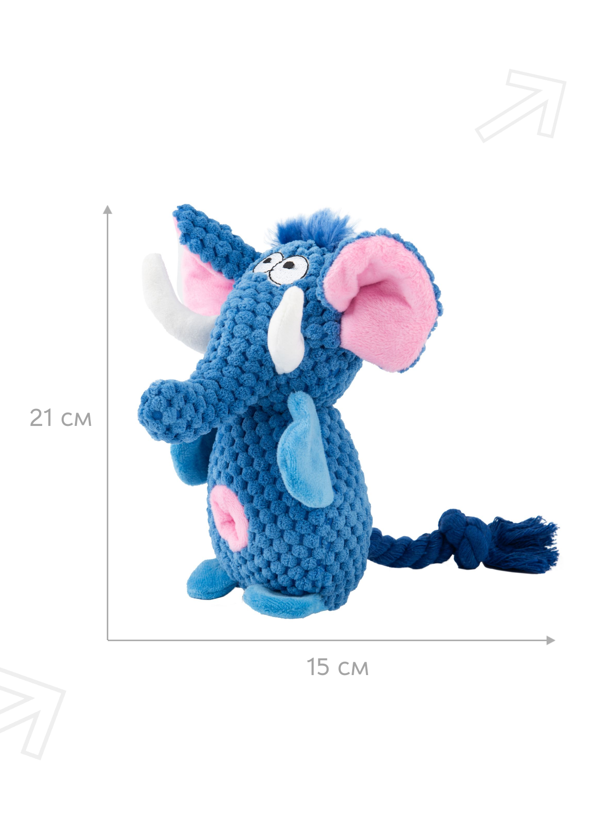 Игрушка Mr.Kranch для собак Слон 21*15 см голубая