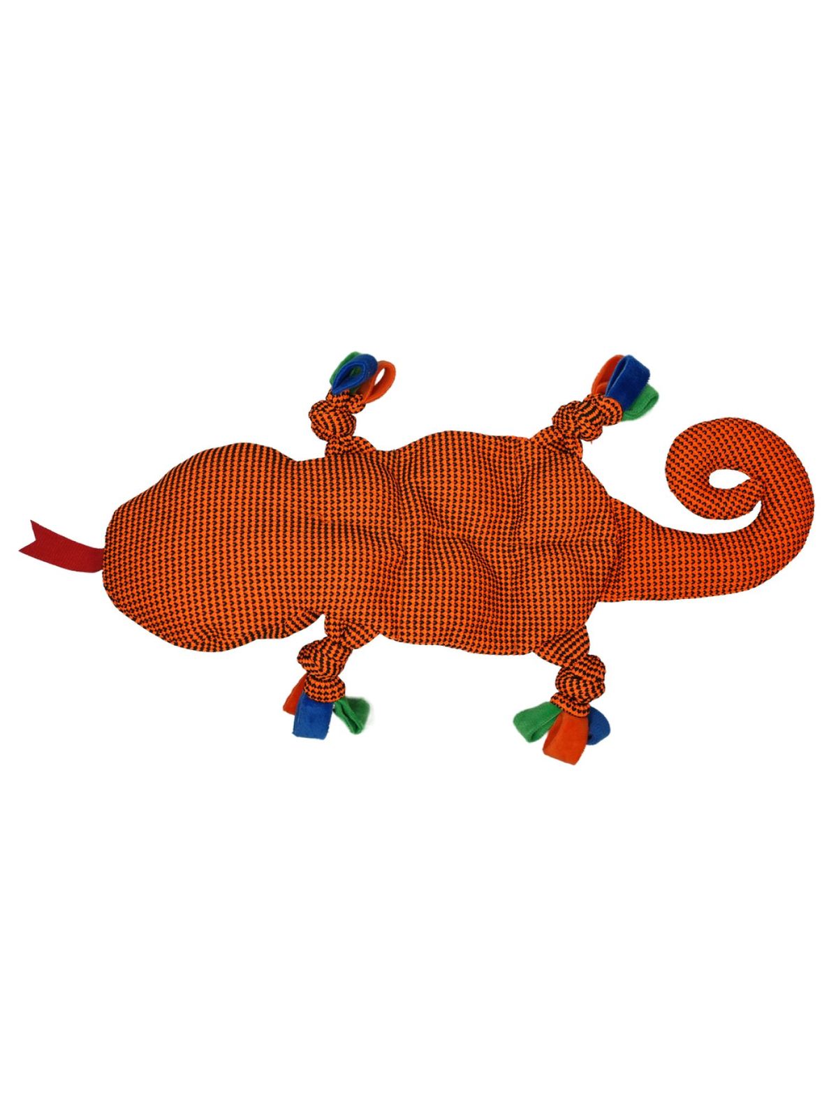 Игрушка Mr.Kranch для собак Ящерка плюшевая с пищалкой 38 см оранжевая