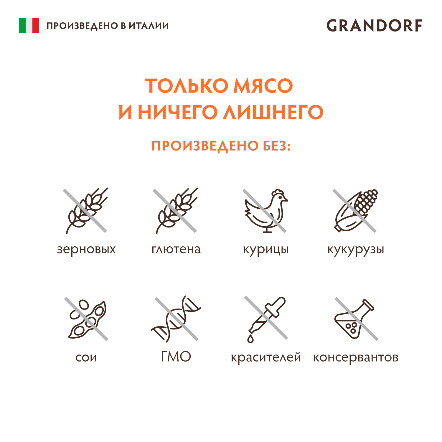 Grandorf GRANDORF Консервы для собак паштет из утки 200гр