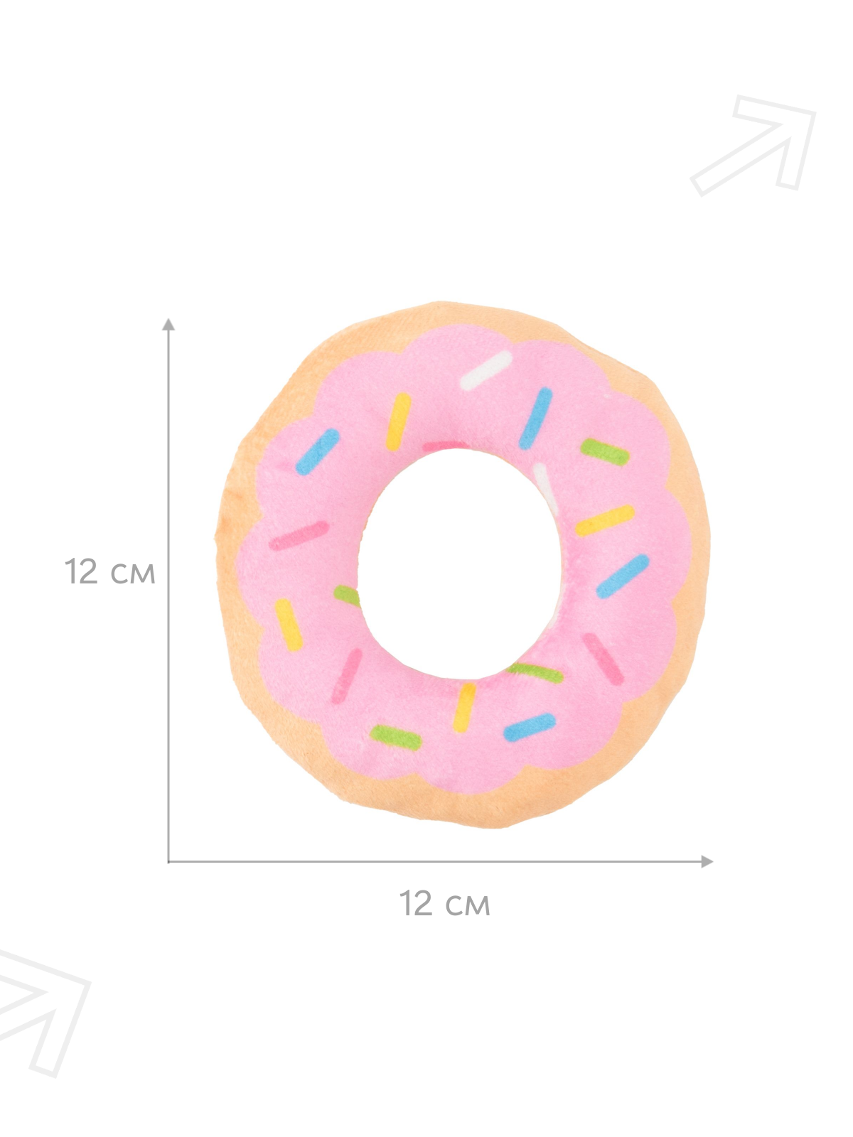 Игрушка Mr.Kranch для собак Пончик 12*3 см розовая