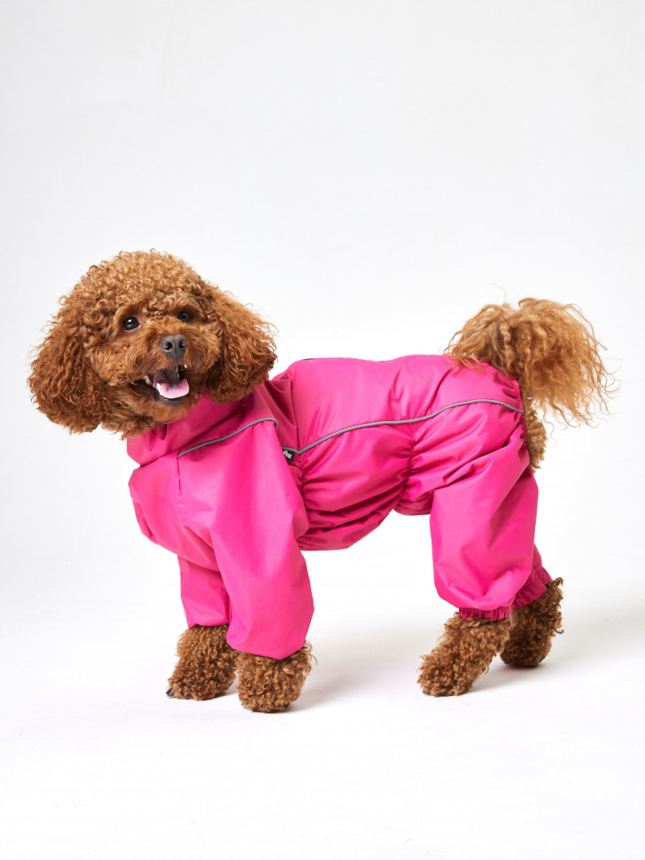 Дождевик для собаки LionPets Woopy SLM-8323 девочка Цвет: Розовый (Размер 7 (Длина спинки 35, грудь 50-66, шея 38-48))