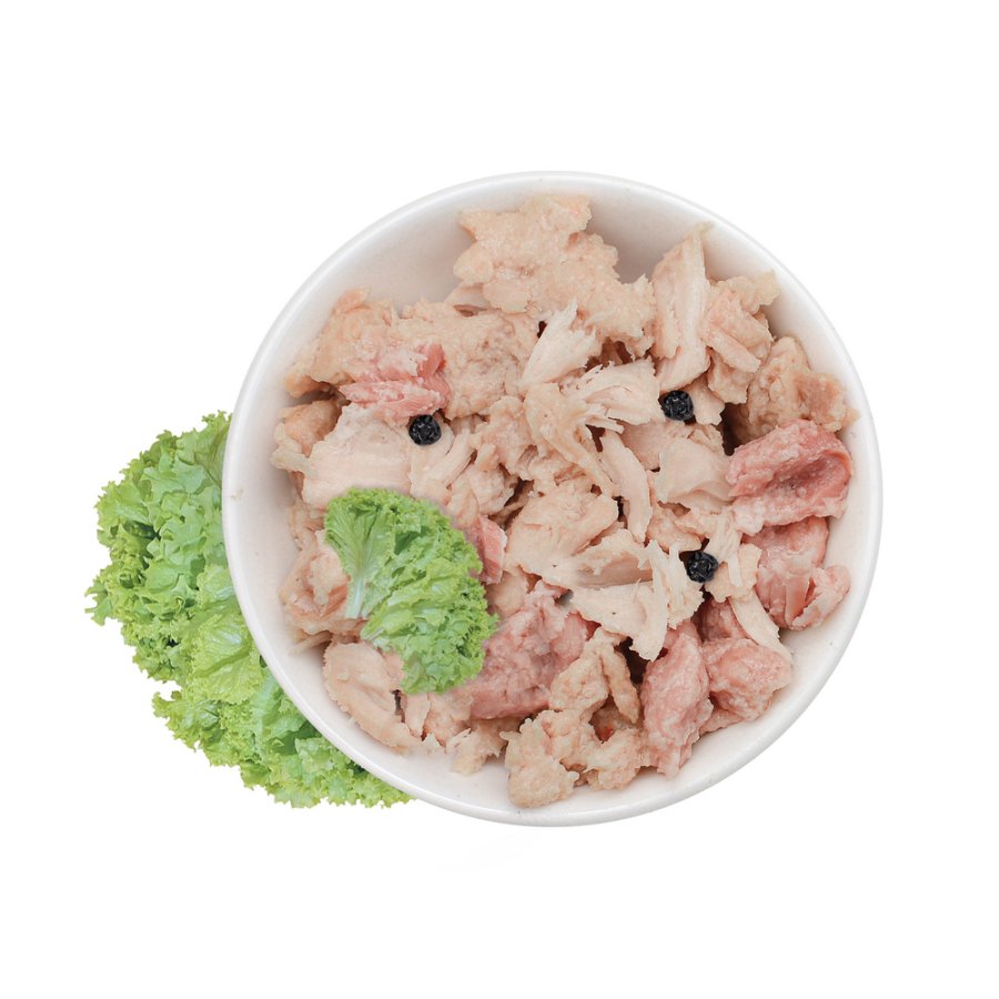 Lucky bits Консервы для кошек, куриная грудка, филе индейки и лосося с черникой, 100 г