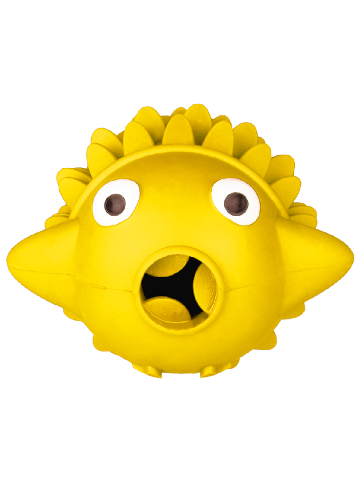 Игрушка Mr.Kranch для собак Рыба-ёрш 12 см желтая с ароматом сливок