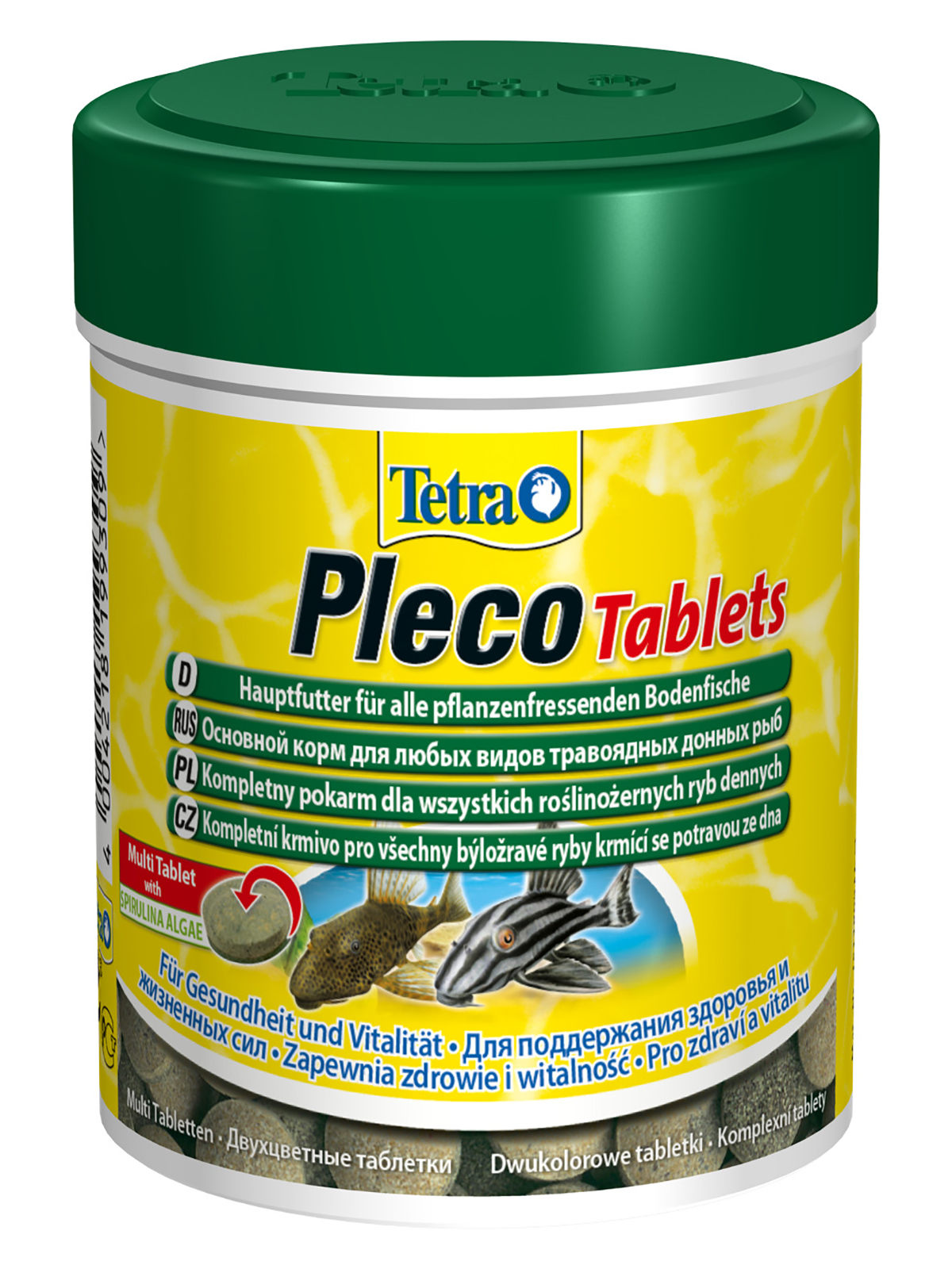 TetraPlecoTablets корм со спирулиной для сомов и донных рыб 275 таб.