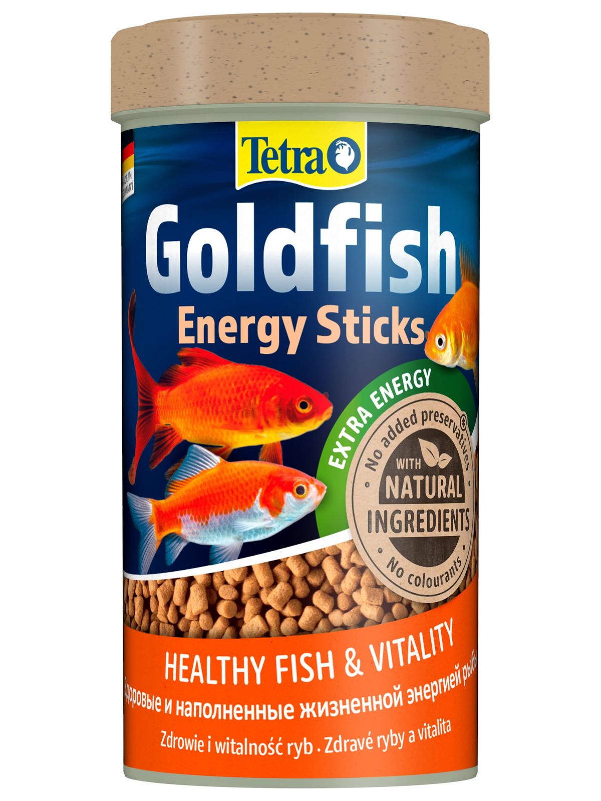 TetraGoldfish Energy Sticks энергетический корм для золотых рыб в палочках 250 мл