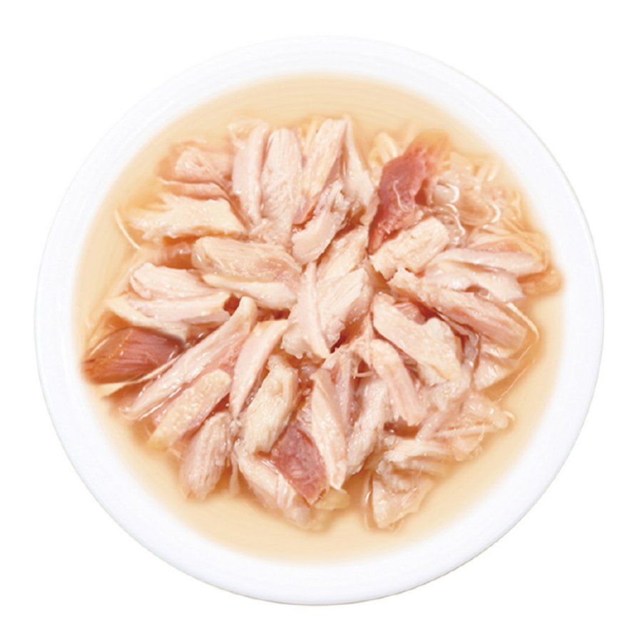 INABA CIAO Toromi Влажный корм для кошек, куриное филе и тунец Кацуо со вкусом морского гребешка в бульоне,  80 г