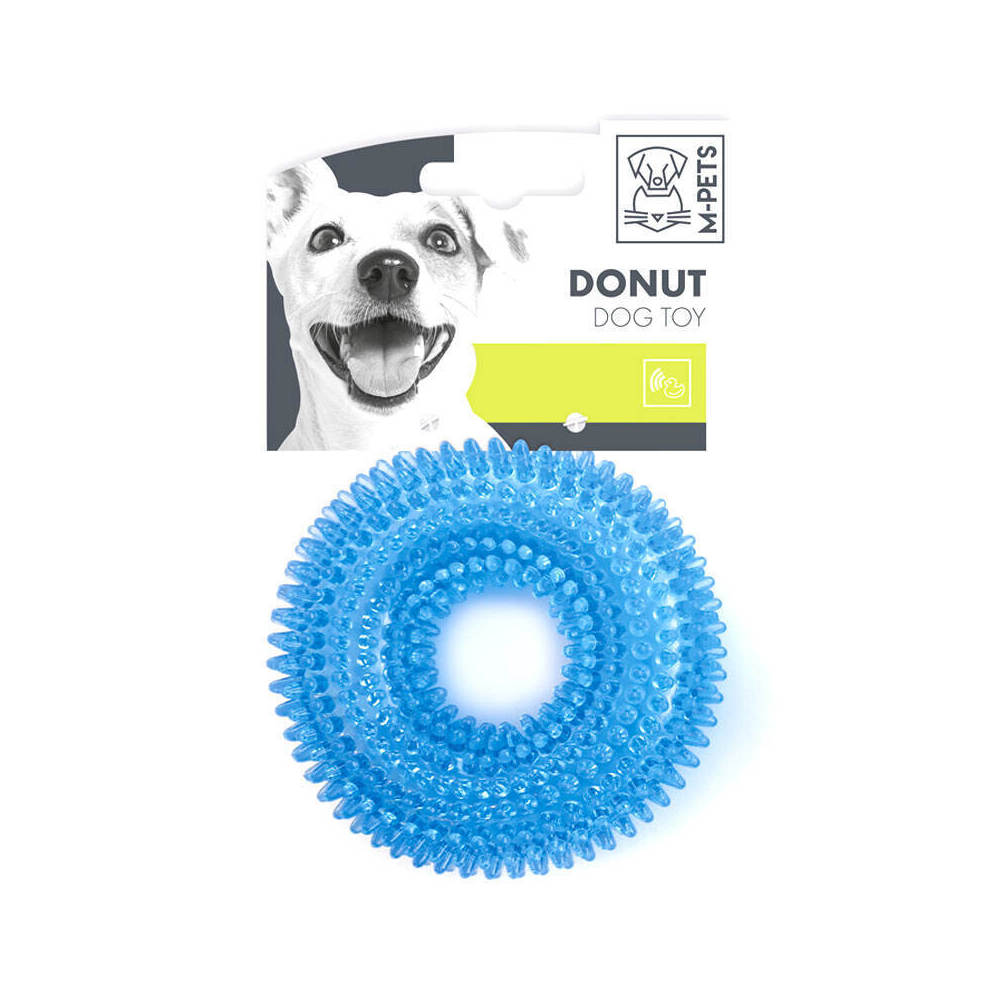 M-PETS Игрушка для щенков кольцо DONUT, 9 см, цвет в ассортименте