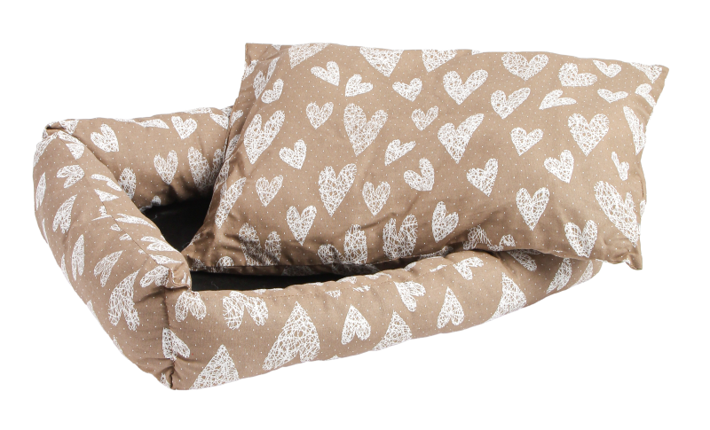 Моськи-Авоськи Лежанка СКАЗКА поплин L 68х52х16 СЕРДЕЧКИ