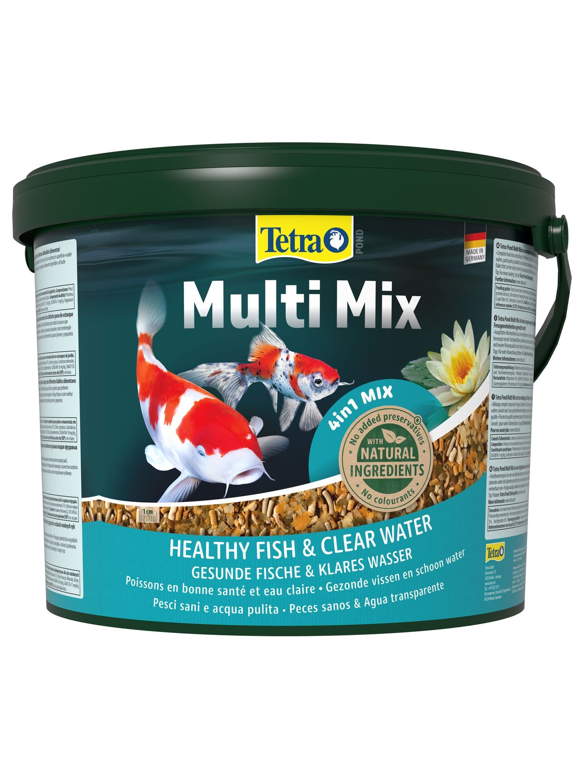 Tetra Pond MultiMix корм для пруд.рыб (гранулы, хлопья, таблетки, гаммарус) 10 л