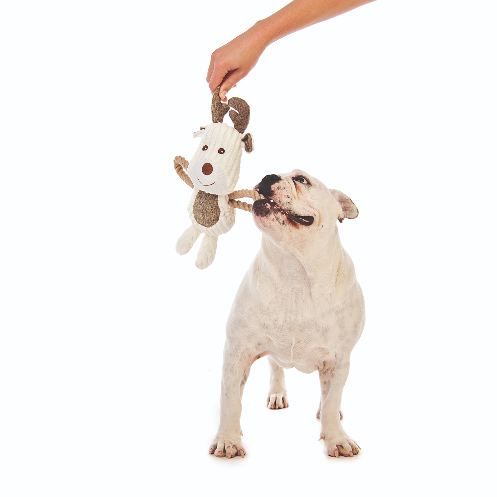 Игрушка мягкая для собак Олень Руни с канатом, 30 см, MPets 10640399