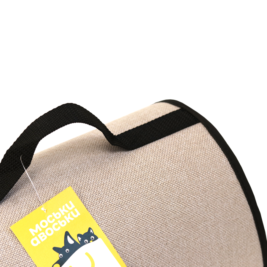 Моськи-Авоськи Сумка-переноска жёсткий каркас (рогожка, пластик), раскладная, 32,5*18,5*19,5,беж