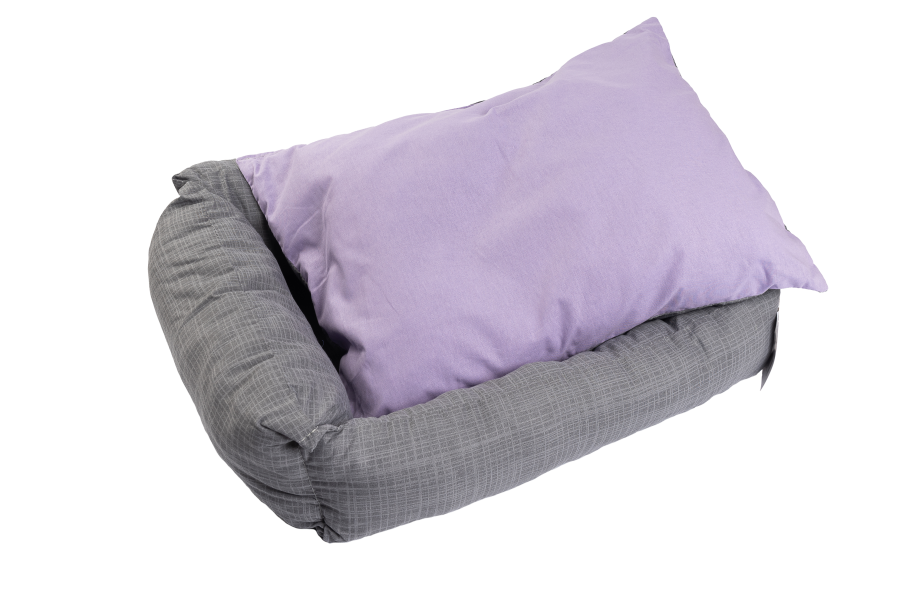 Моськи-Авоськи Лежанка СКАЗКА поплин ЛАВАНДА/СЕРЫЙ S 50х42х16