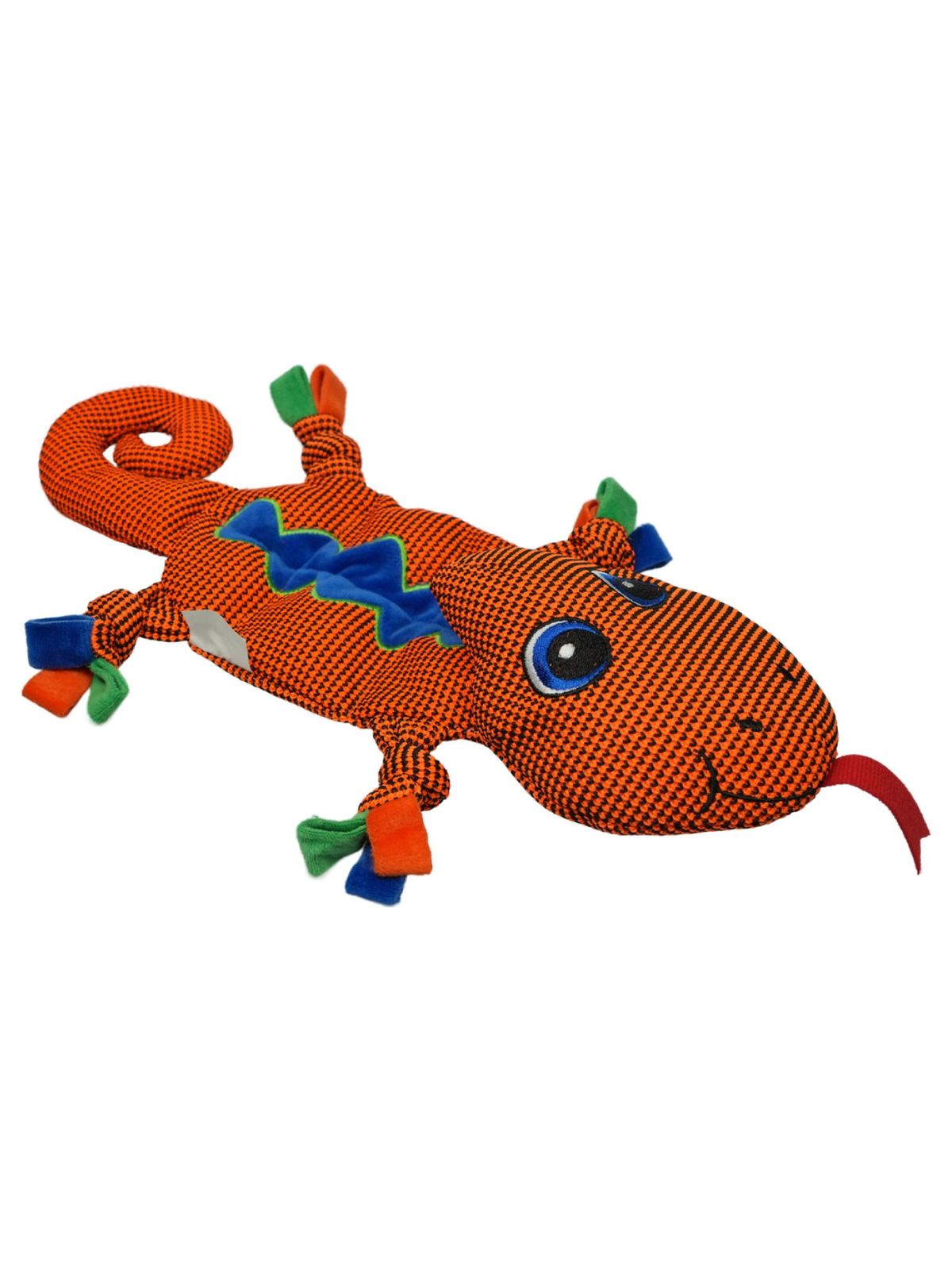 Игрушка Mr.Kranch для собак Ящерка плюшевая с пищалкой 38 см оранжевая