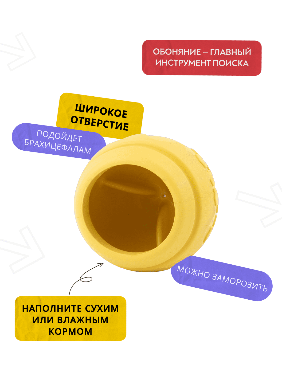 Игрушка Mr.Kranch для собак Горшочек меда 9*8 см желтая с ароматом сливок