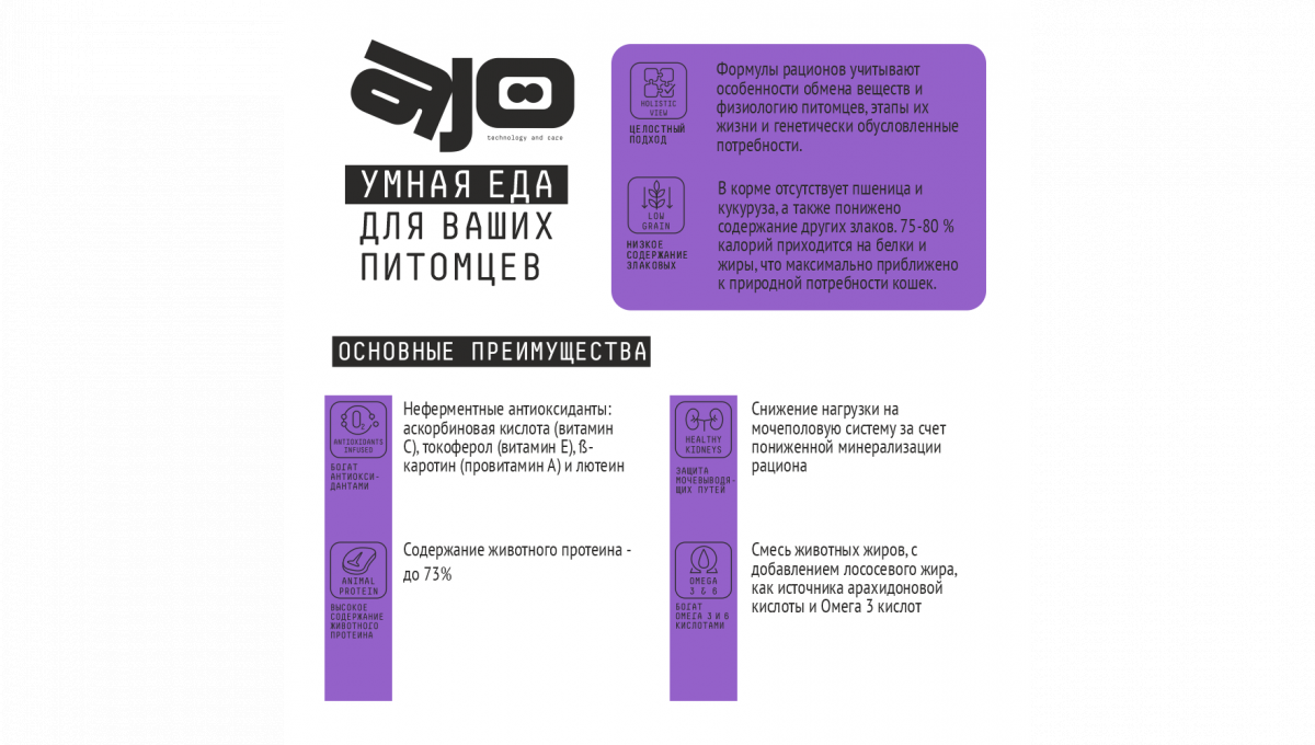 Ajo Сухой корм для кошек с чувств. пищеварением Sense с олениной 1,5кг 4630169560204