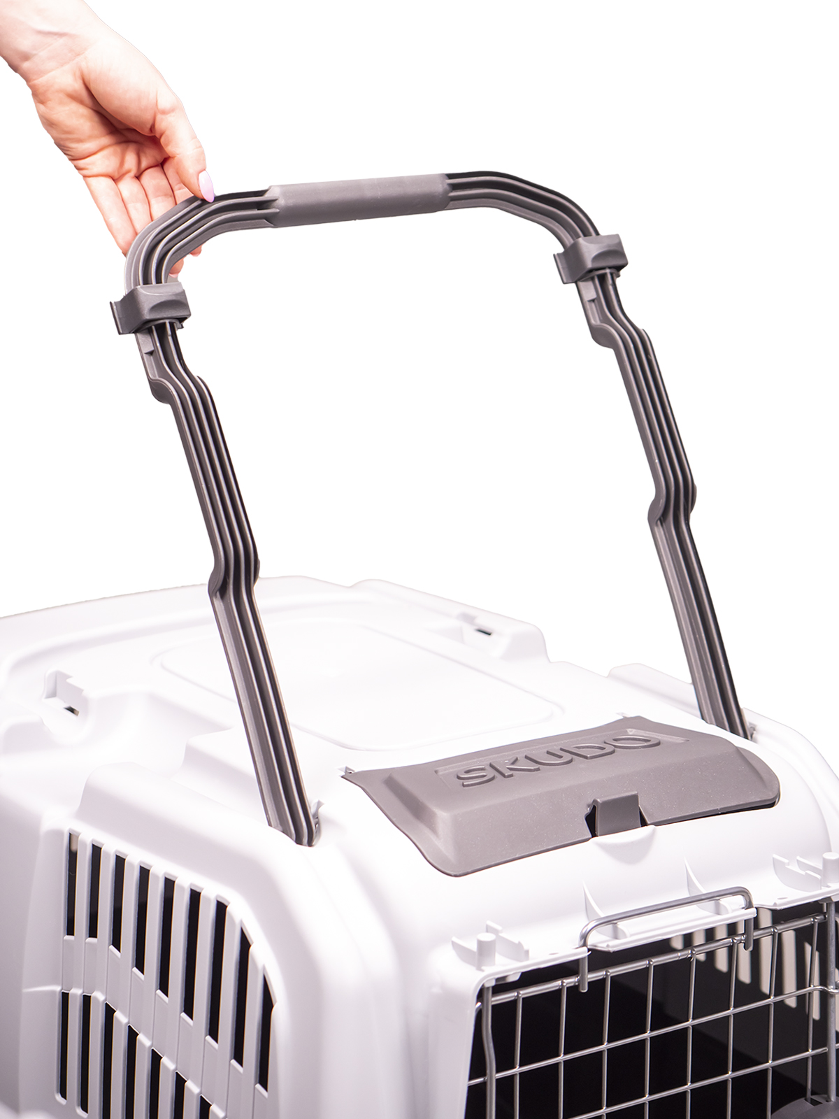 MPS переноска SKUDO 4  68х48х51h см с металлической дверцей с замком серая 8022967045711