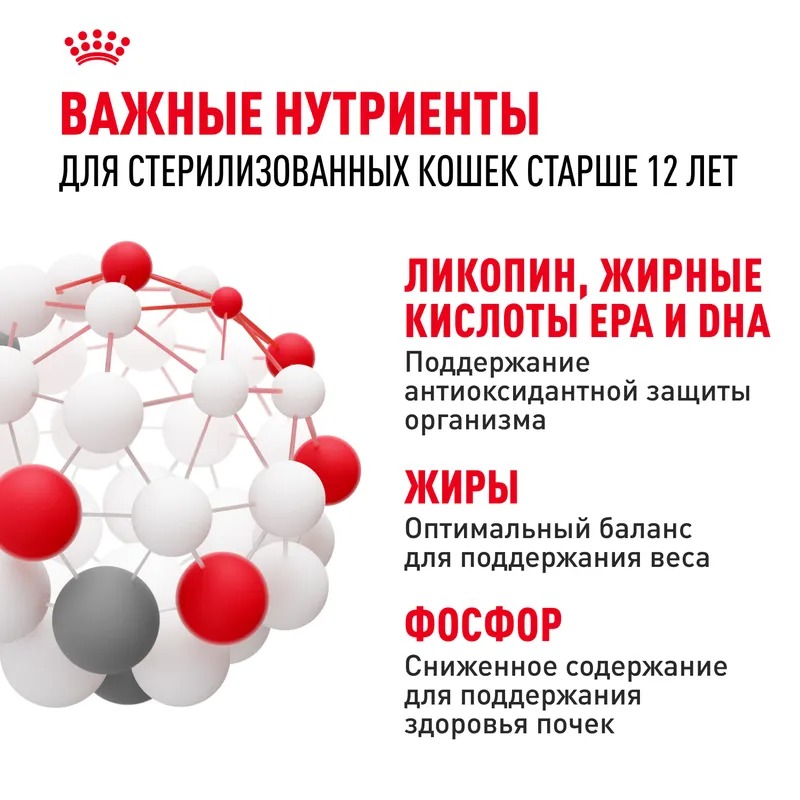 ROYAL CANIN Ageing 12+корм для стерилизованных стареющих кошек 400 гр 4627109380176