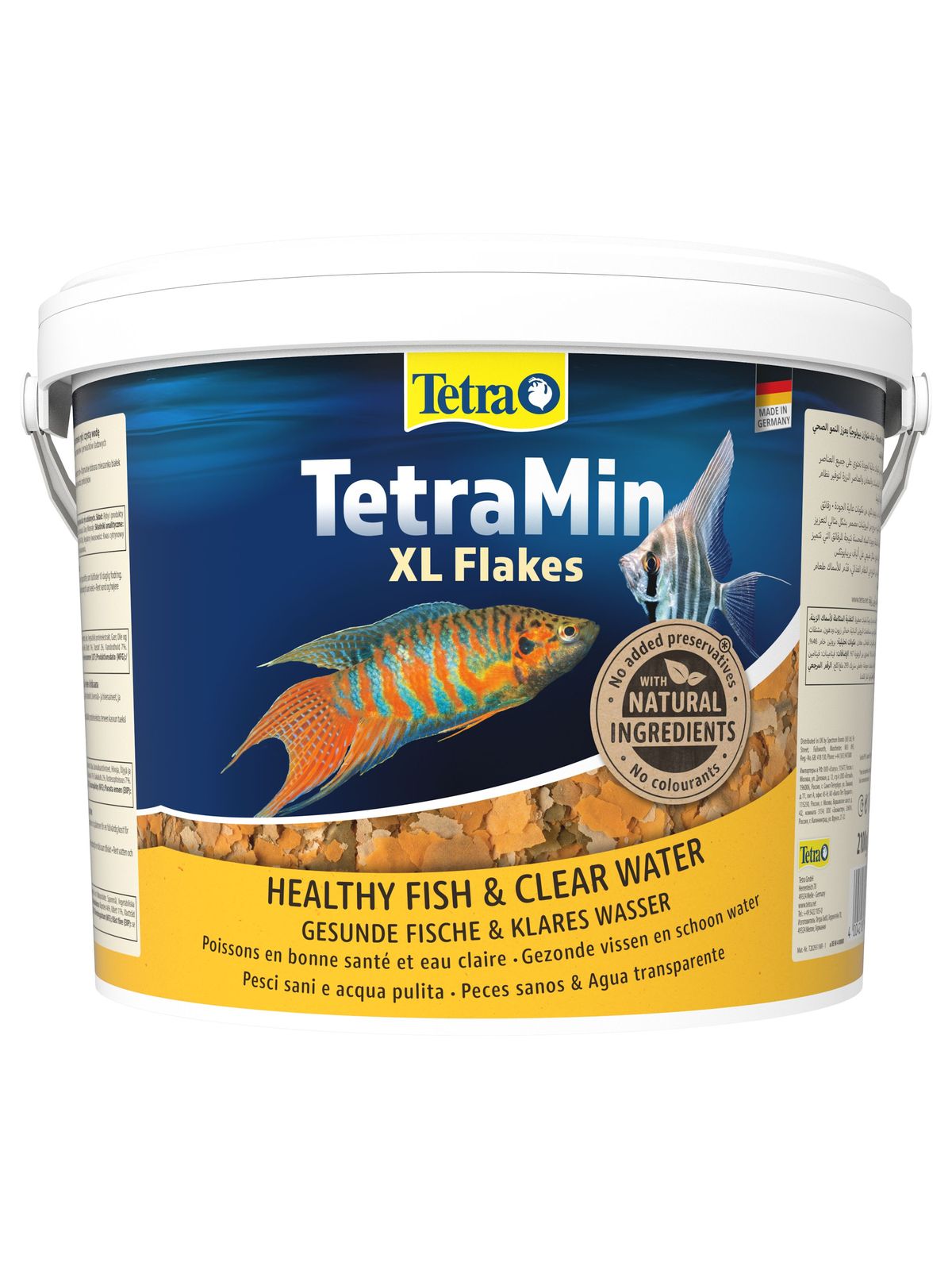 TetraMin XL корм для всех видов рыб крупные хлопья 10 л (ведро)