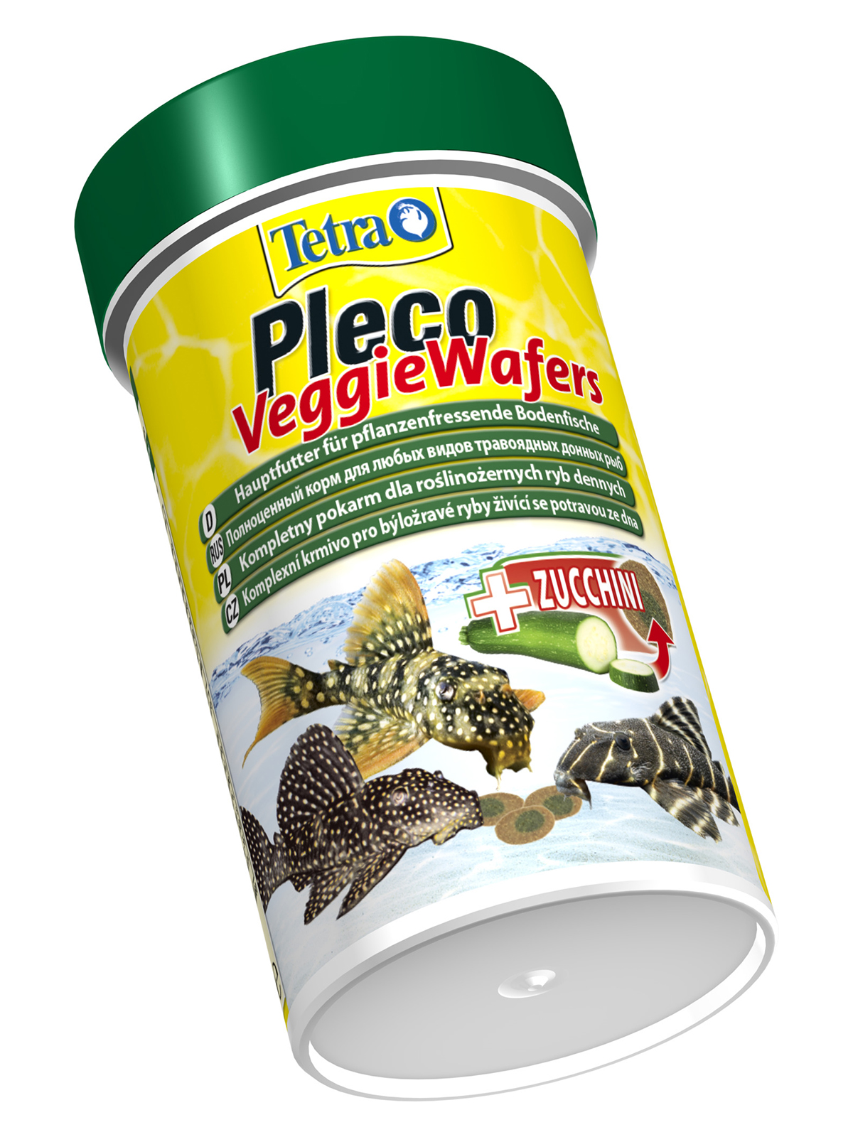 TetraPleco Veggie Wafers корм-пластинки с добавлением цуккини для донных рыб 100 мл