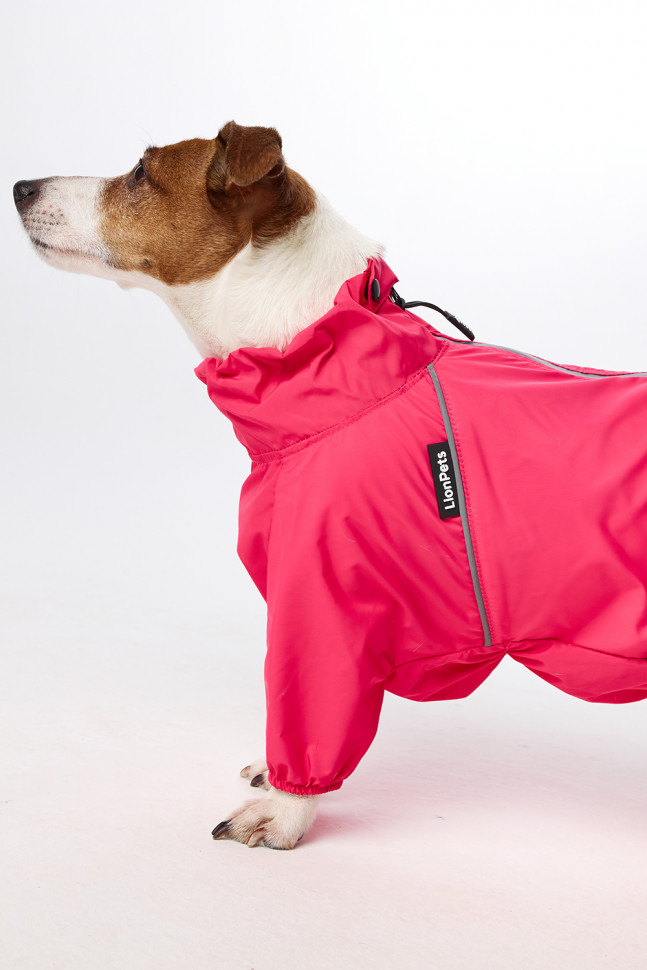Дождевик LionPets ДЖЕК РАССЕЛ LPK-9225-58 на девочку Цвет: Розовый (девочка (спинка 38 см, обхват шеи 31-42, обхват груди 50-56))
