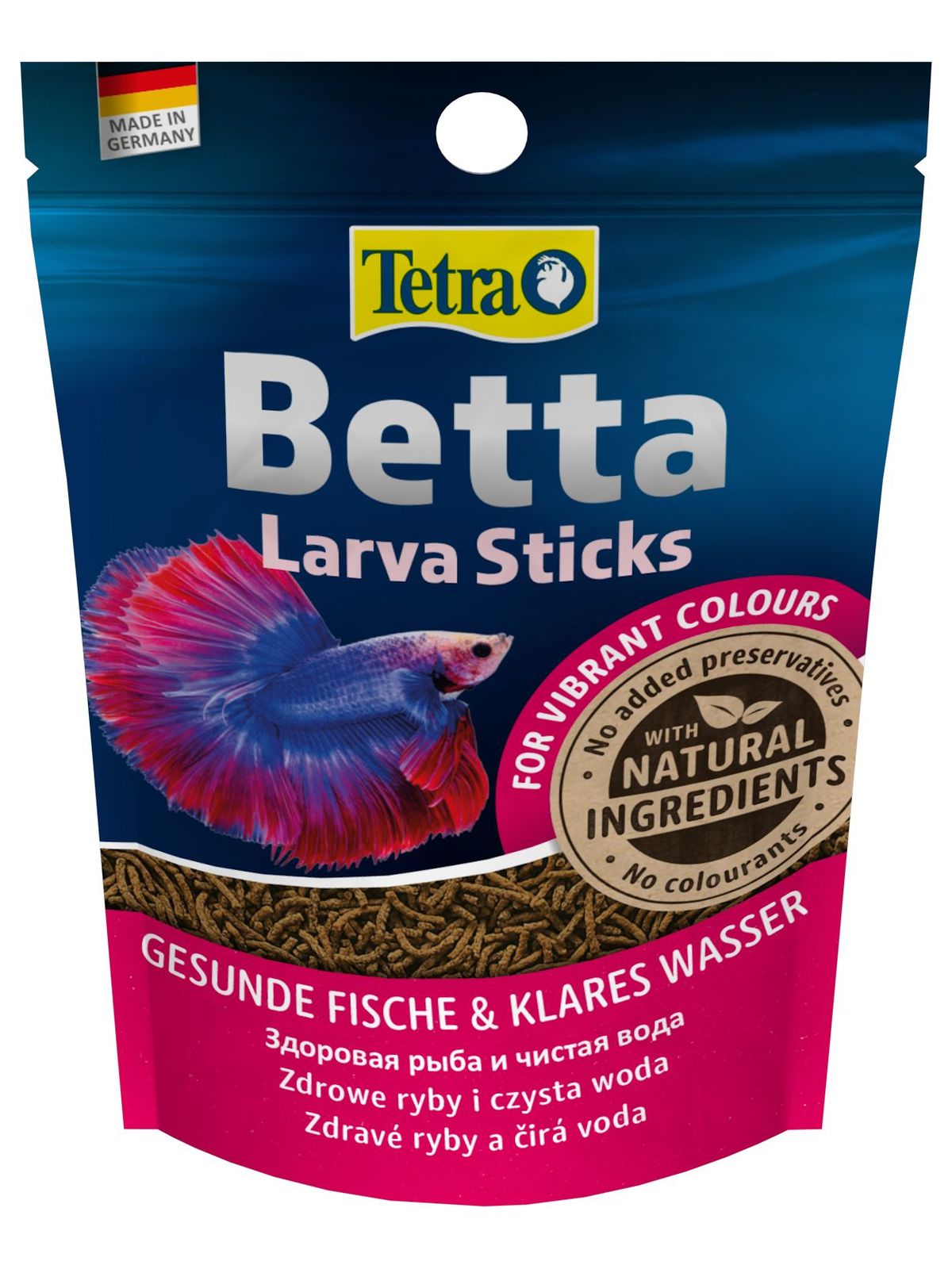 TetraBetta LarvaSticks корм в форме мотыля для петушков и других лабиринтовых рыб 5 г (sachet)