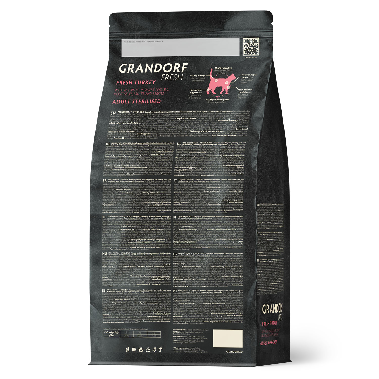 Grandorf Fresh Grandorf Сухой беззерновой корм для стерилизованных кошек с индейкой 2 кг 5407007852680