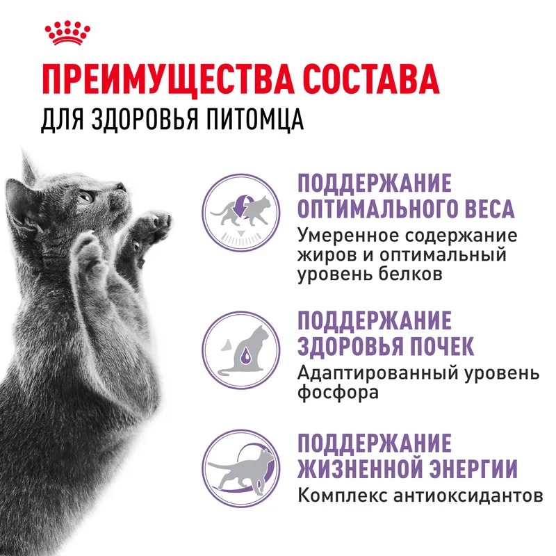 ROYAL CANIN Sterilised 7+ Корм для пожилых стерилизованных кошек 400 гр 4627109380237