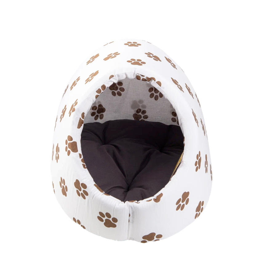 Моськи-Авоськи Домик мягкий ТРОН поплин 44*40*28 см ГРАФИТ/ЛАПКИ